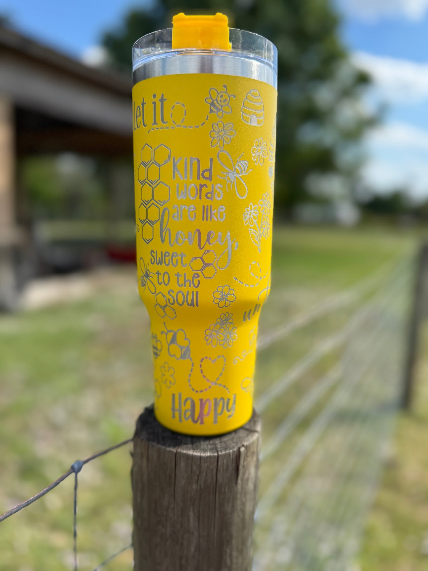 “Honey Bee” Engraved Tumbler 40 oz