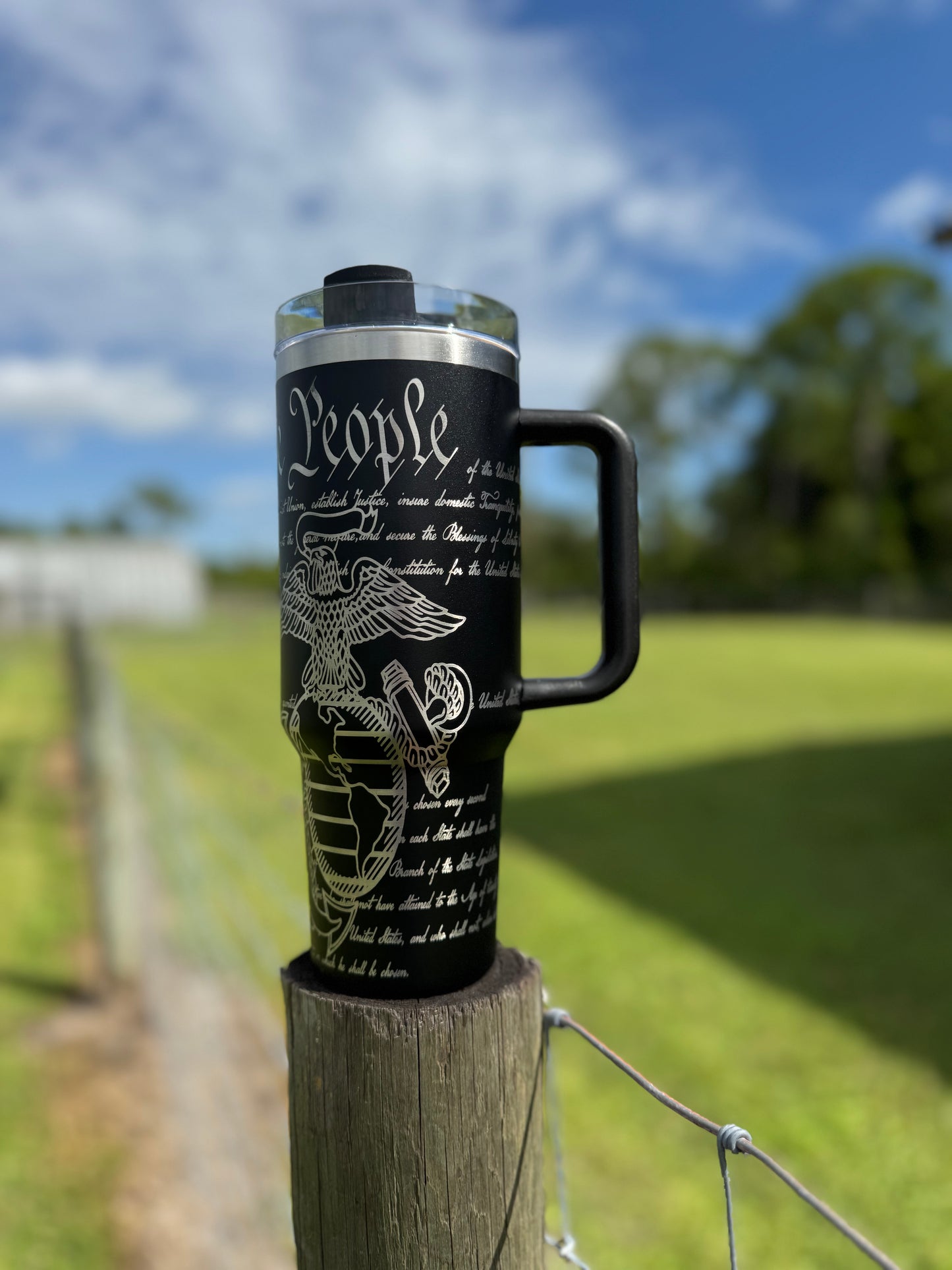 “We The People Marine ” Engraved Tumbler 40 oz
