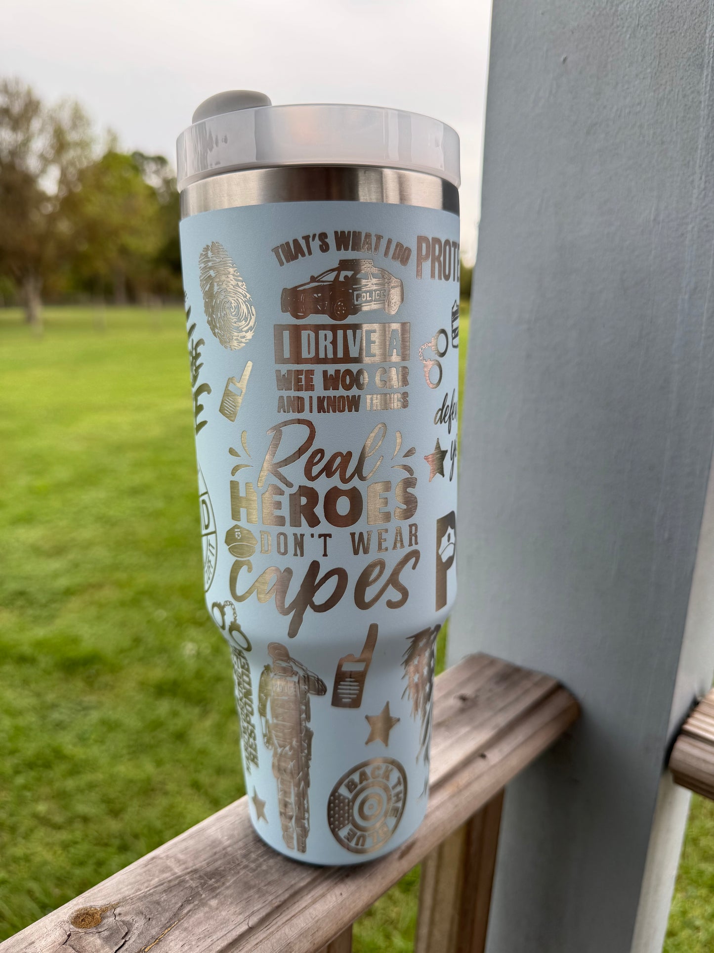 Engraved Tumbler 40 oz “Police”