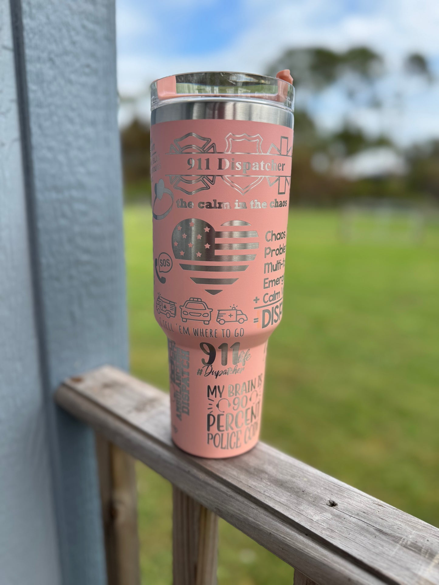 “911 Dispatcher ” Engraved Tumbler 40 oz