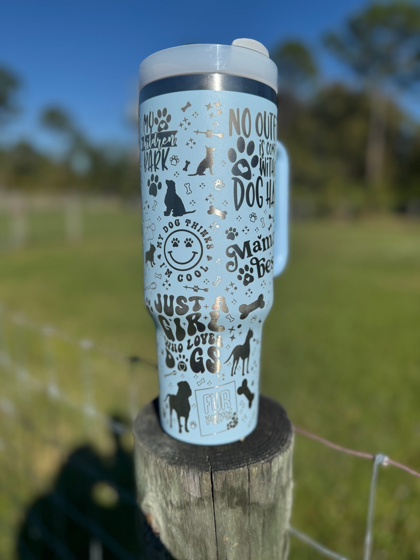 Engraved Tumbler 40 oz “Dog Mom”