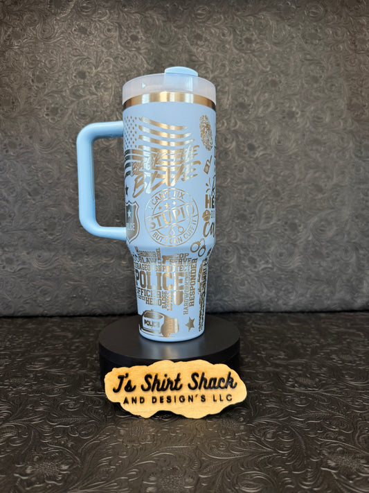 Engraved Tumbler 40 oz “Police”