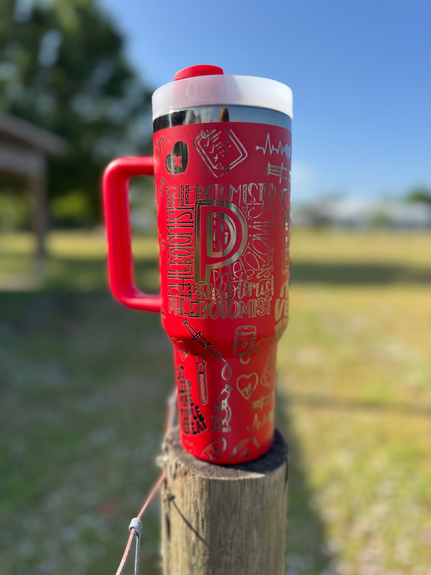 “Phlebotomist” Engraved Tumbler 40 oz