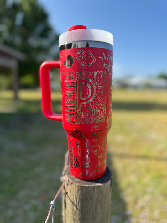 “Phlebotomist” Engraved Tumbler 40 oz