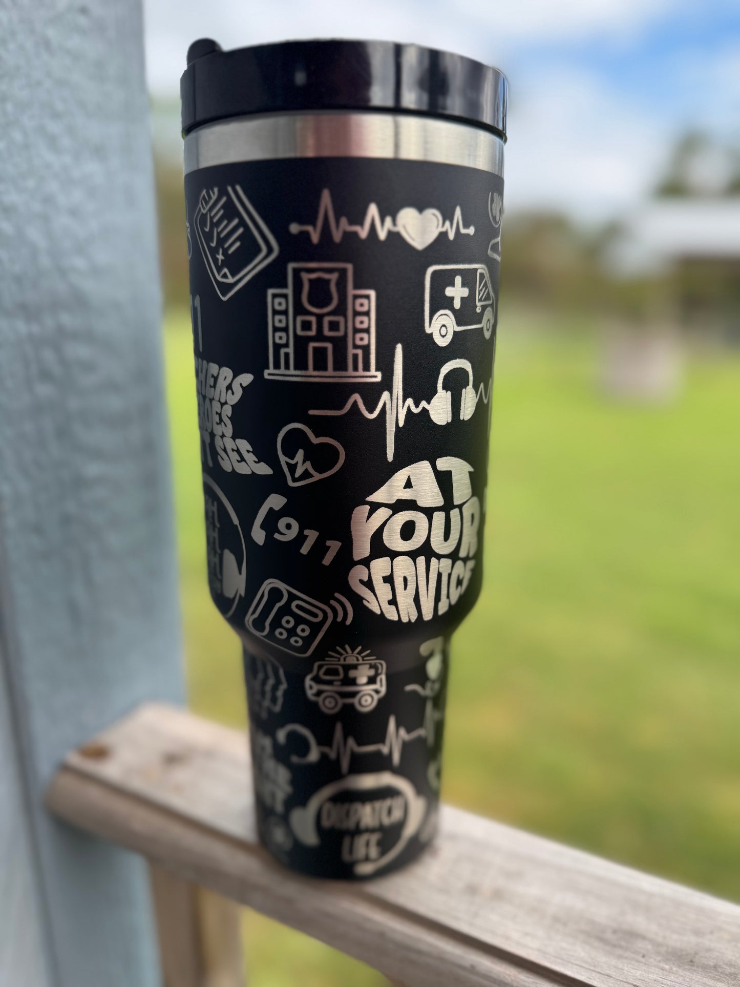 Engraved Tumbler 40 oz “911 Operator”