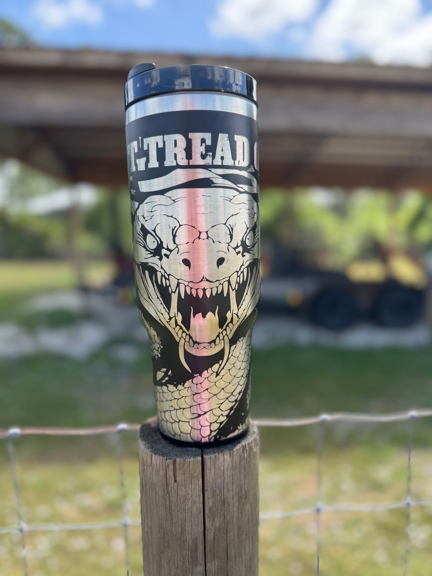 Engraved Tumbler 40 oz “Don’t Tread On Me”