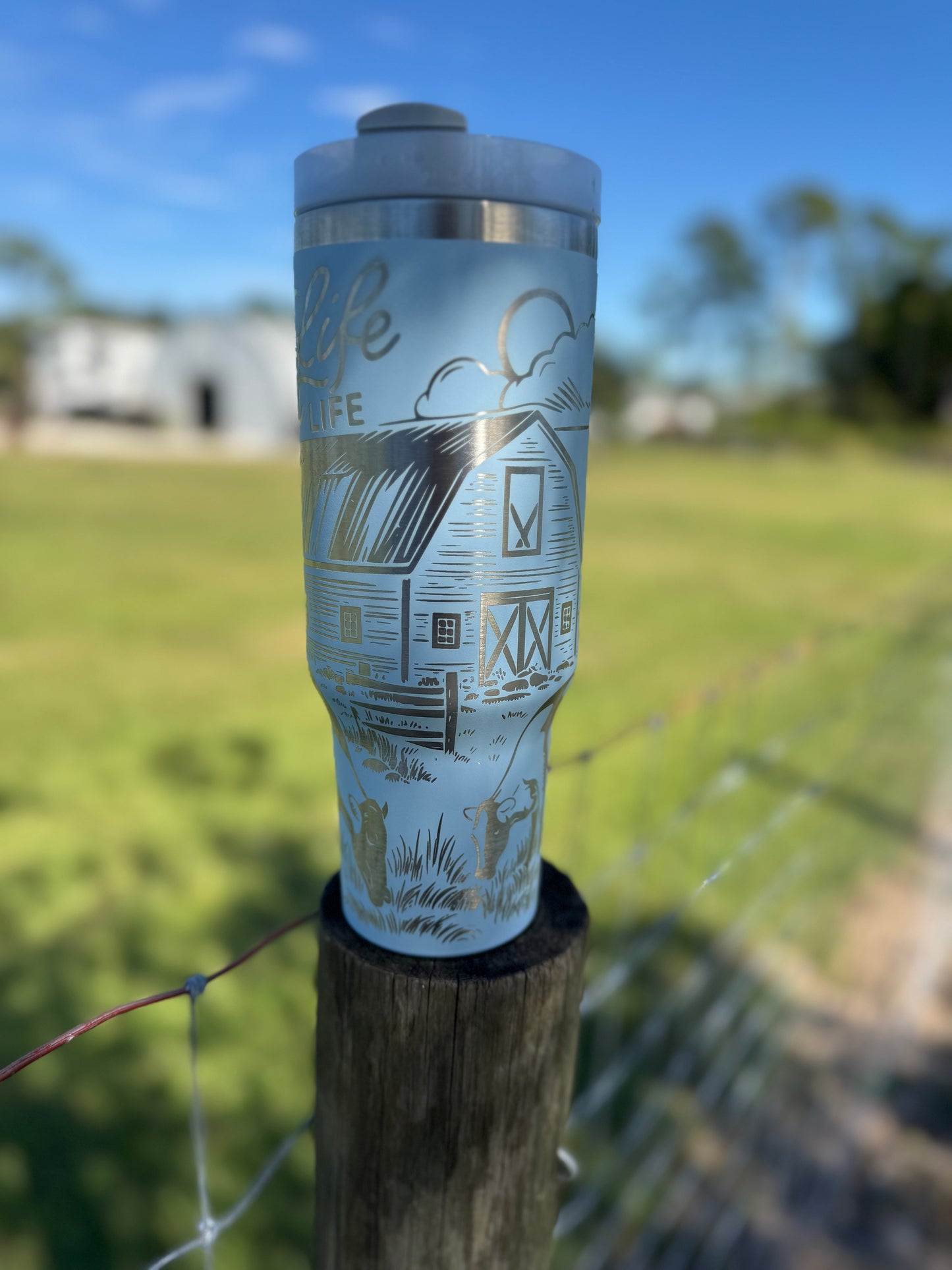 “Farmlife” Engraved Tumbler 40 oz
