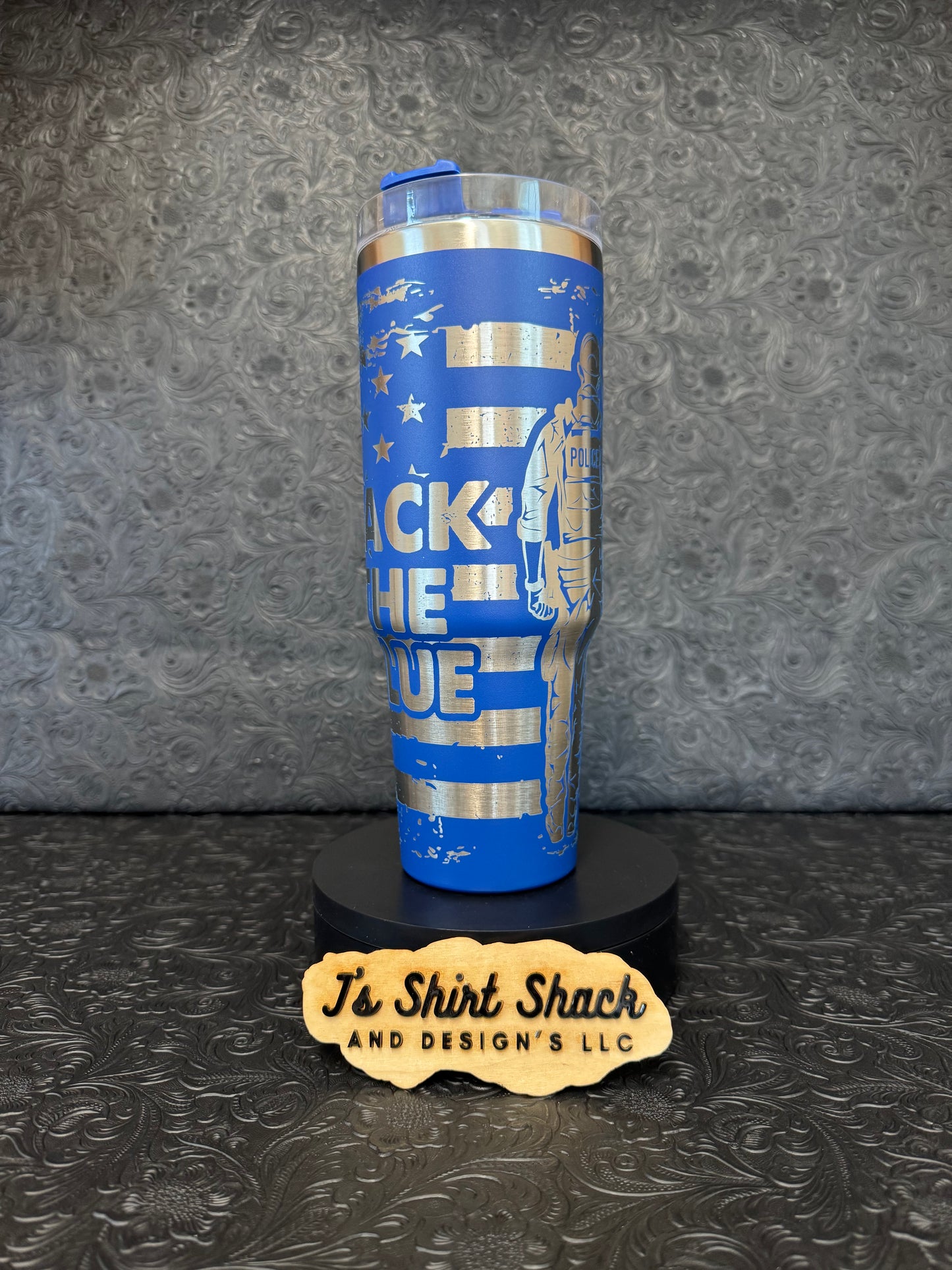 Engraved Tumbler 40 oz “Back The Blue’