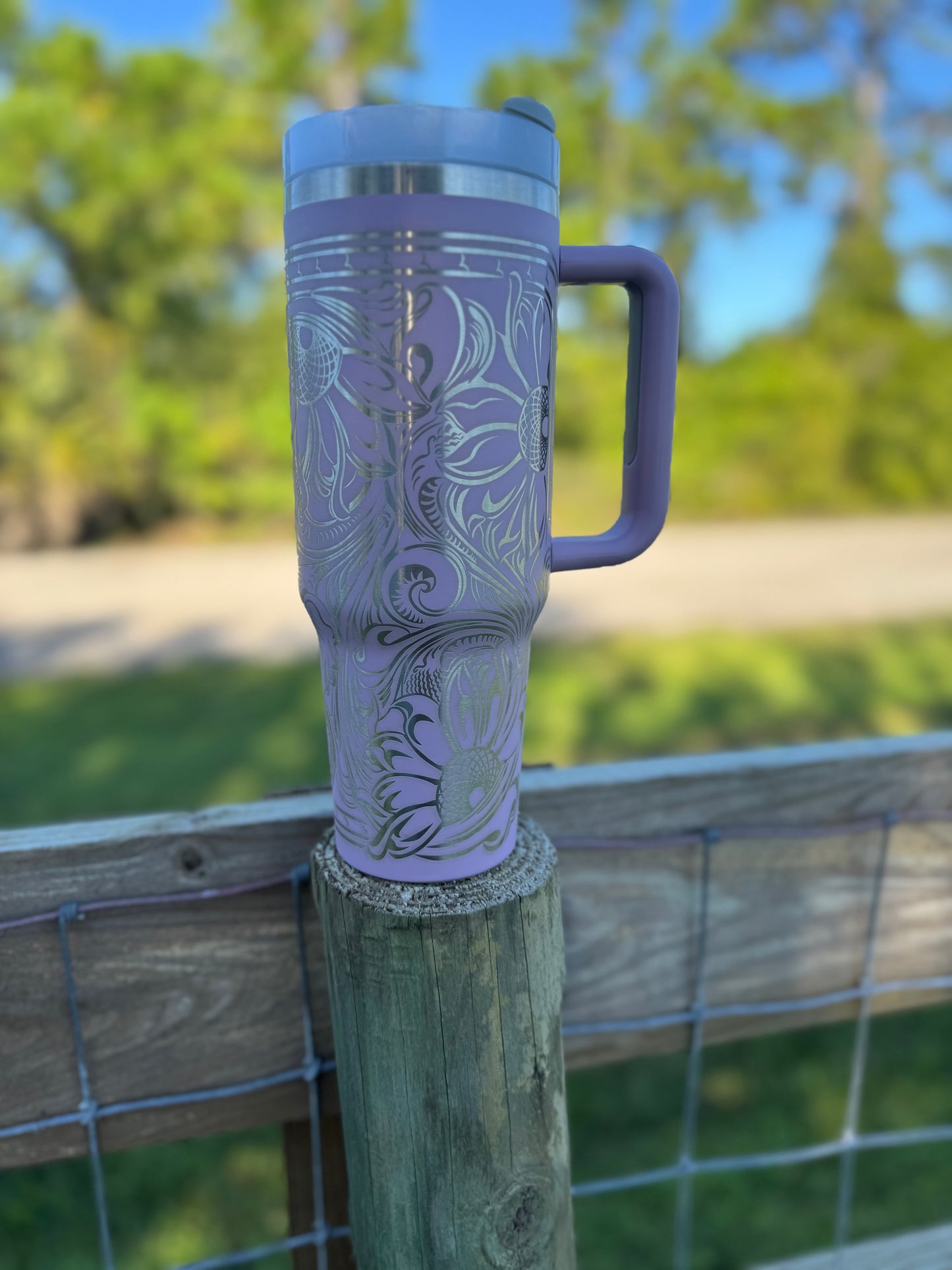 Engraved Tumbler 40 oz “Tooled Leather”