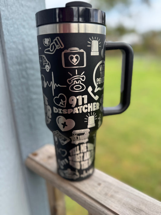 Engraved Tumbler 40 oz “911 Operator”