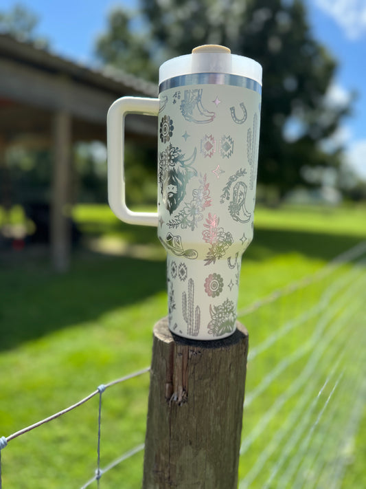Engraved Tumbler 40 oz “Cowgirl”
