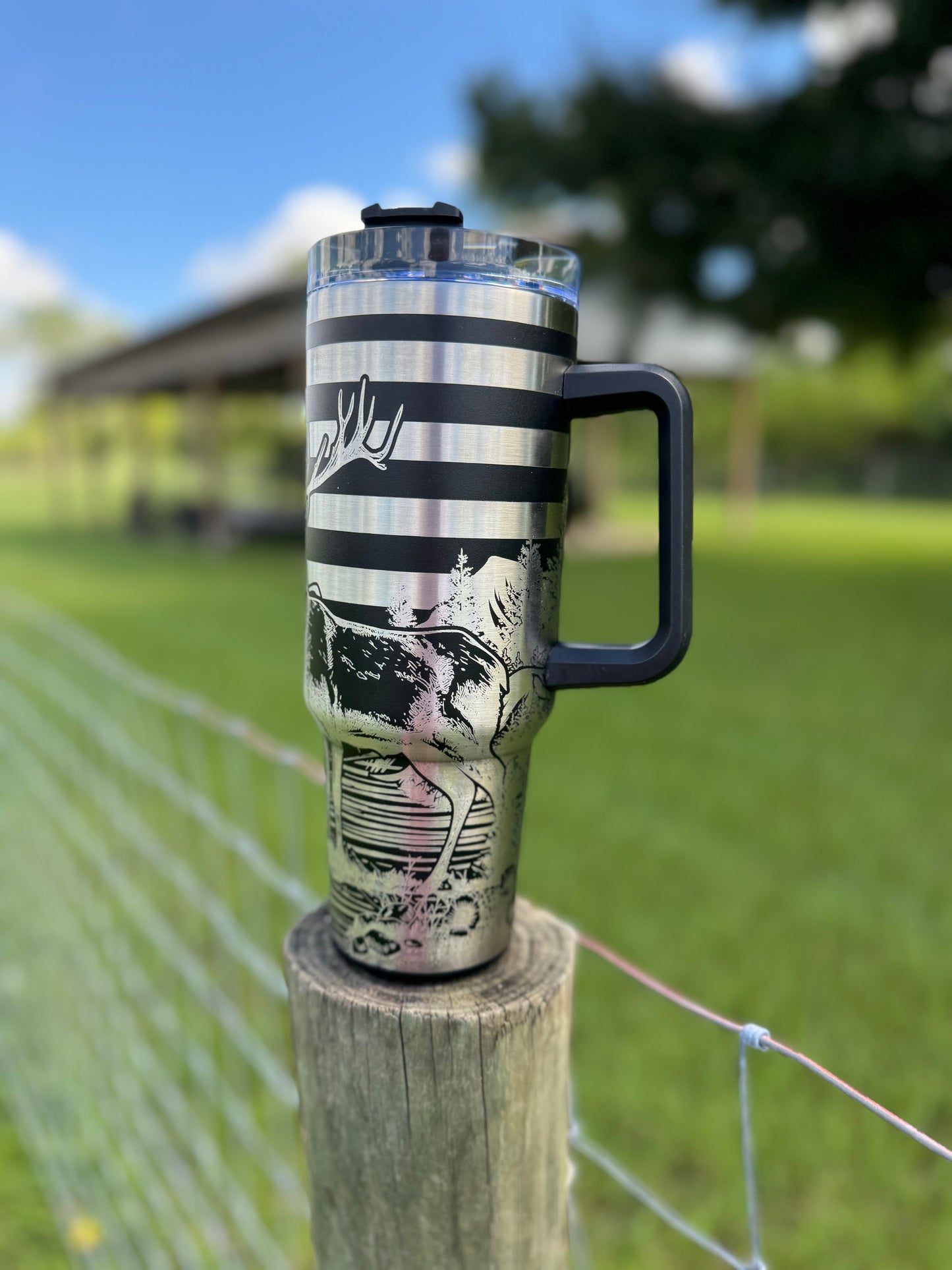 Engraved Tumbler 40 oz “American Deer”
