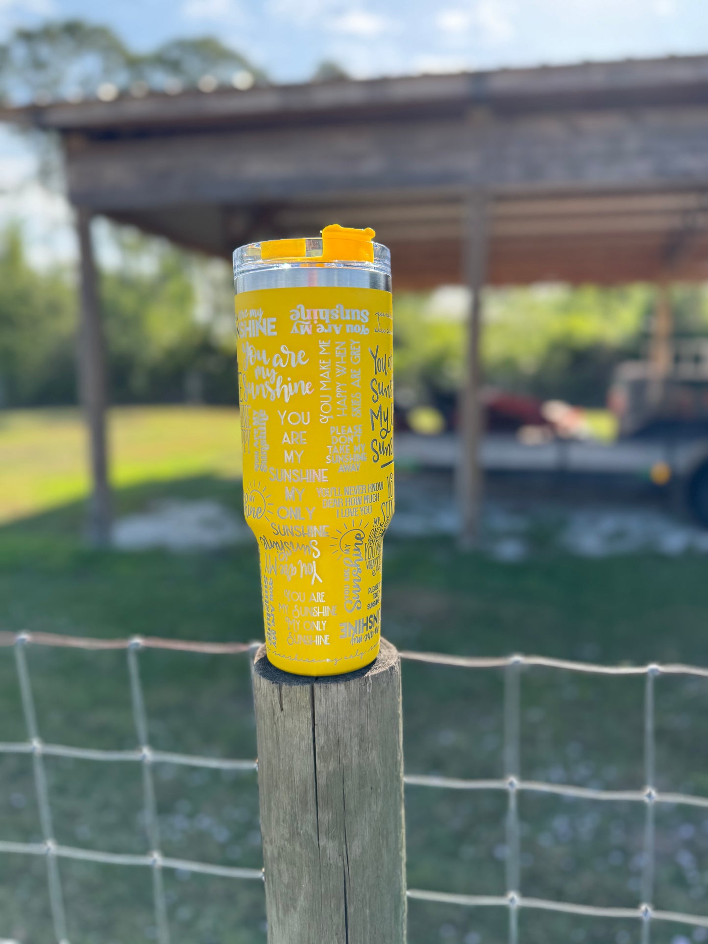 “Sunshine”￼Engraved Tumbler 40 oz
