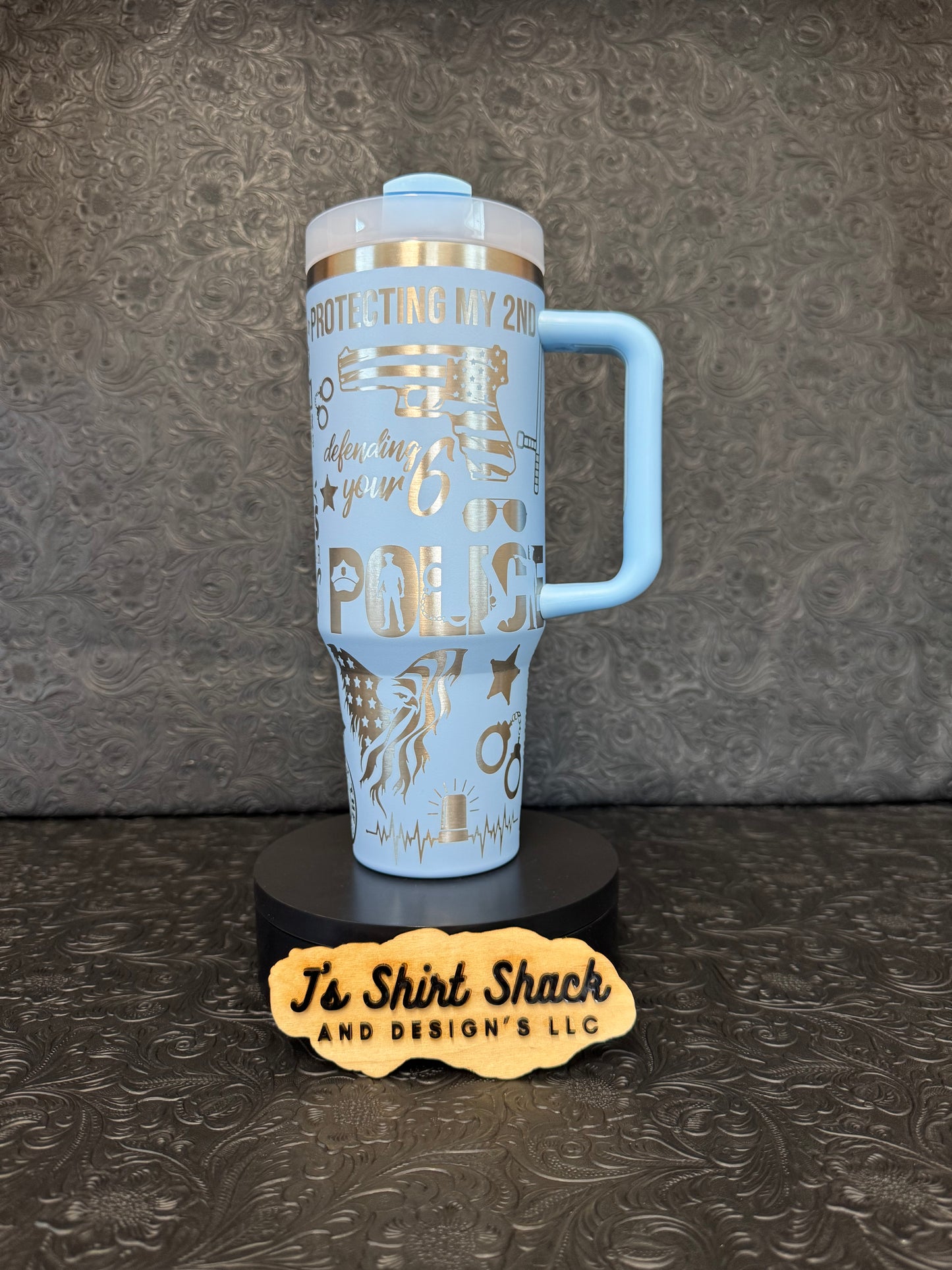 Engraved Tumbler 40 oz “Police”