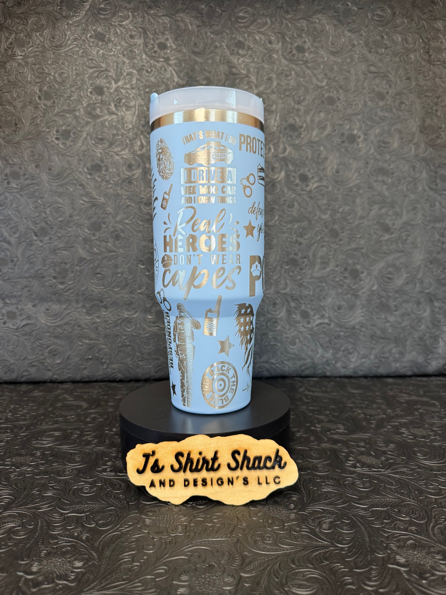 Engraved Tumbler 40 oz “Police”