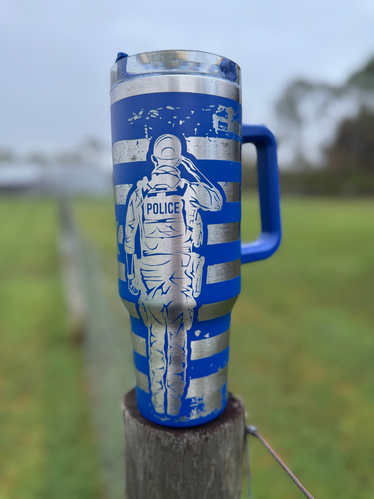 Engraved Tumbler 40 oz “Back The Blue’