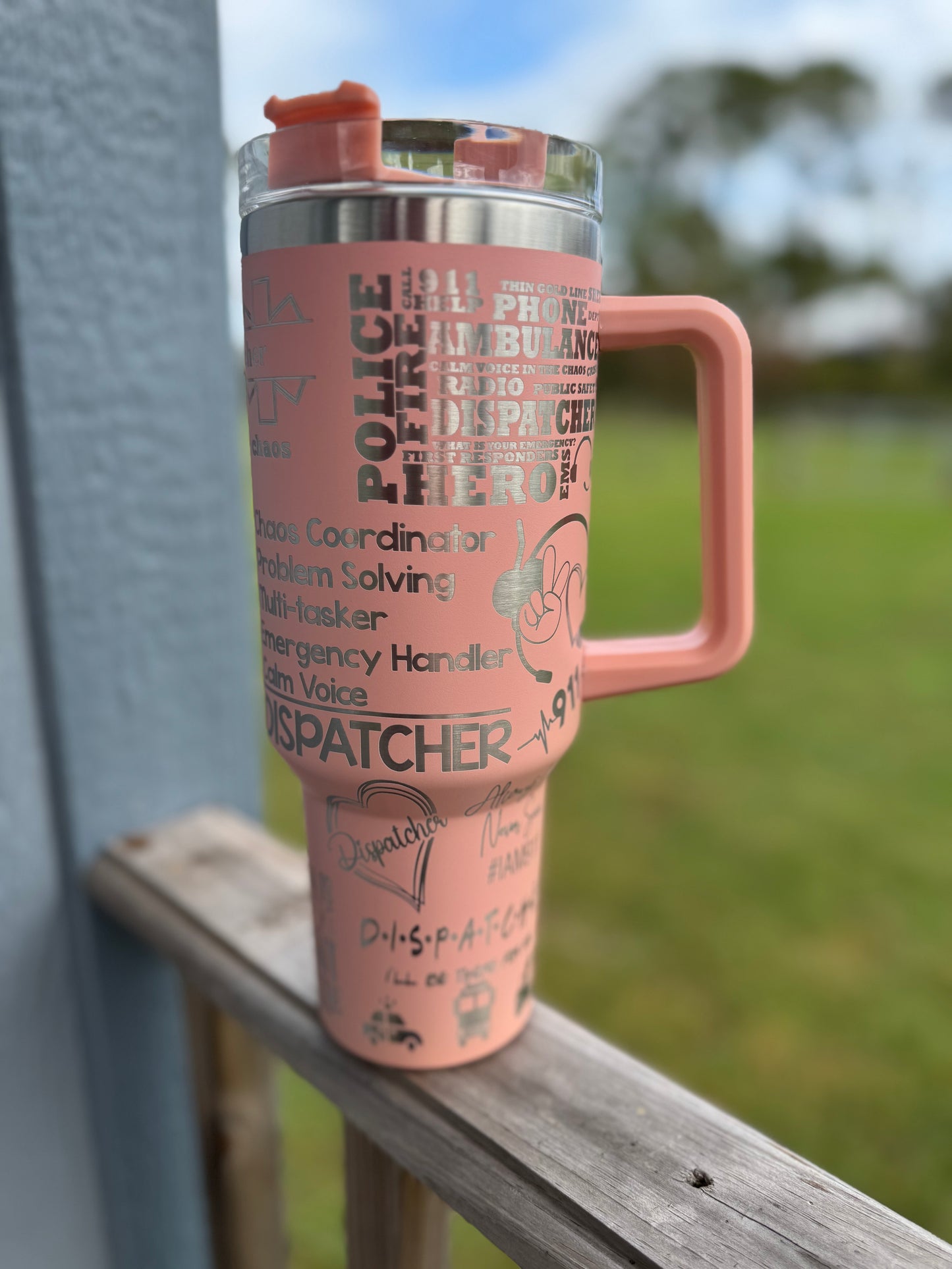 “911 Dispatcher ” Engraved Tumbler 40 oz