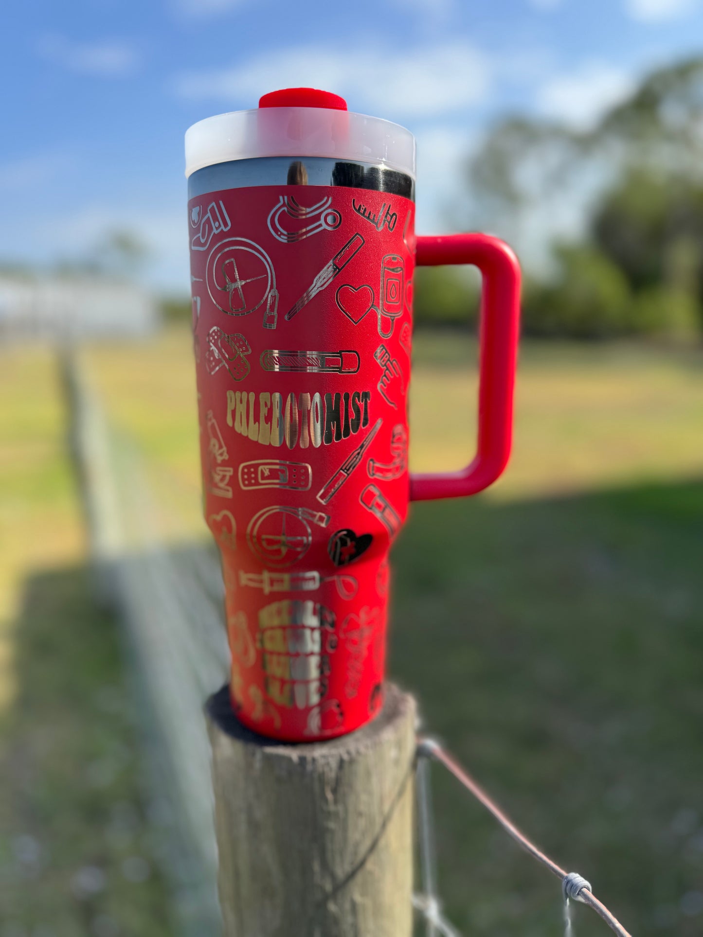 “Phlebotomist” Engraved Tumbler 40 oz
