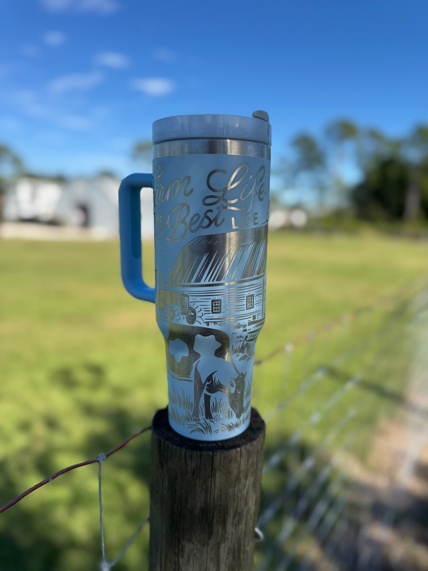 “Farmlife” Engraved Tumbler 40 oz
