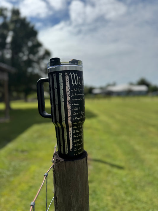 “We The People Marine ” Engraved Tumbler 40 oz