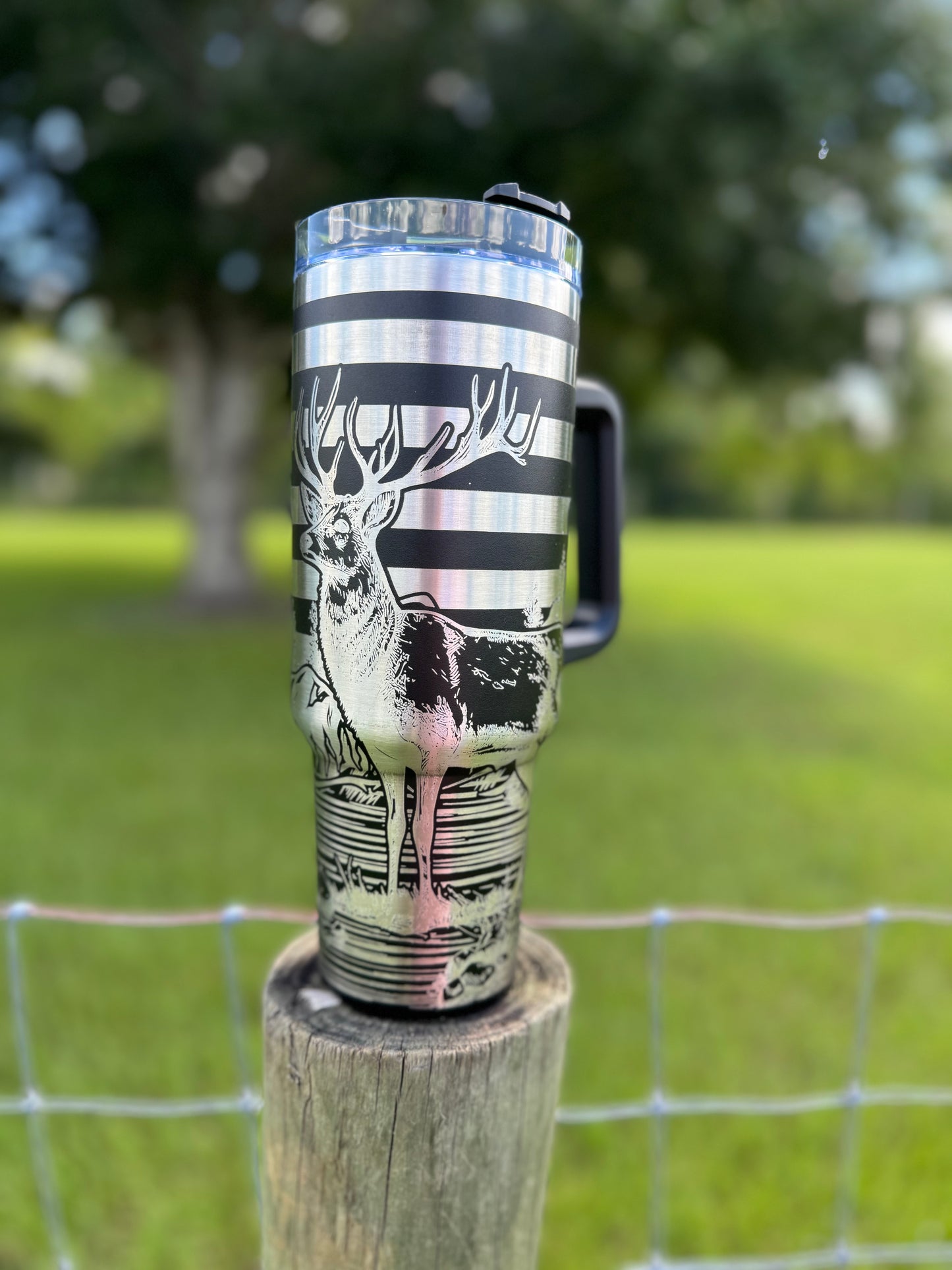 Engraved Tumbler 40 oz “American Deer”