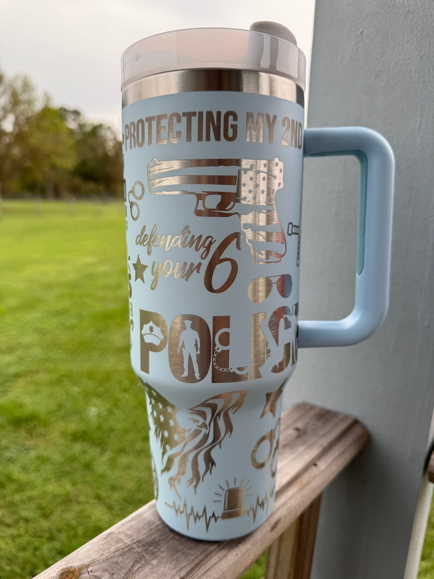 Engraved Tumbler 40 oz “Police”