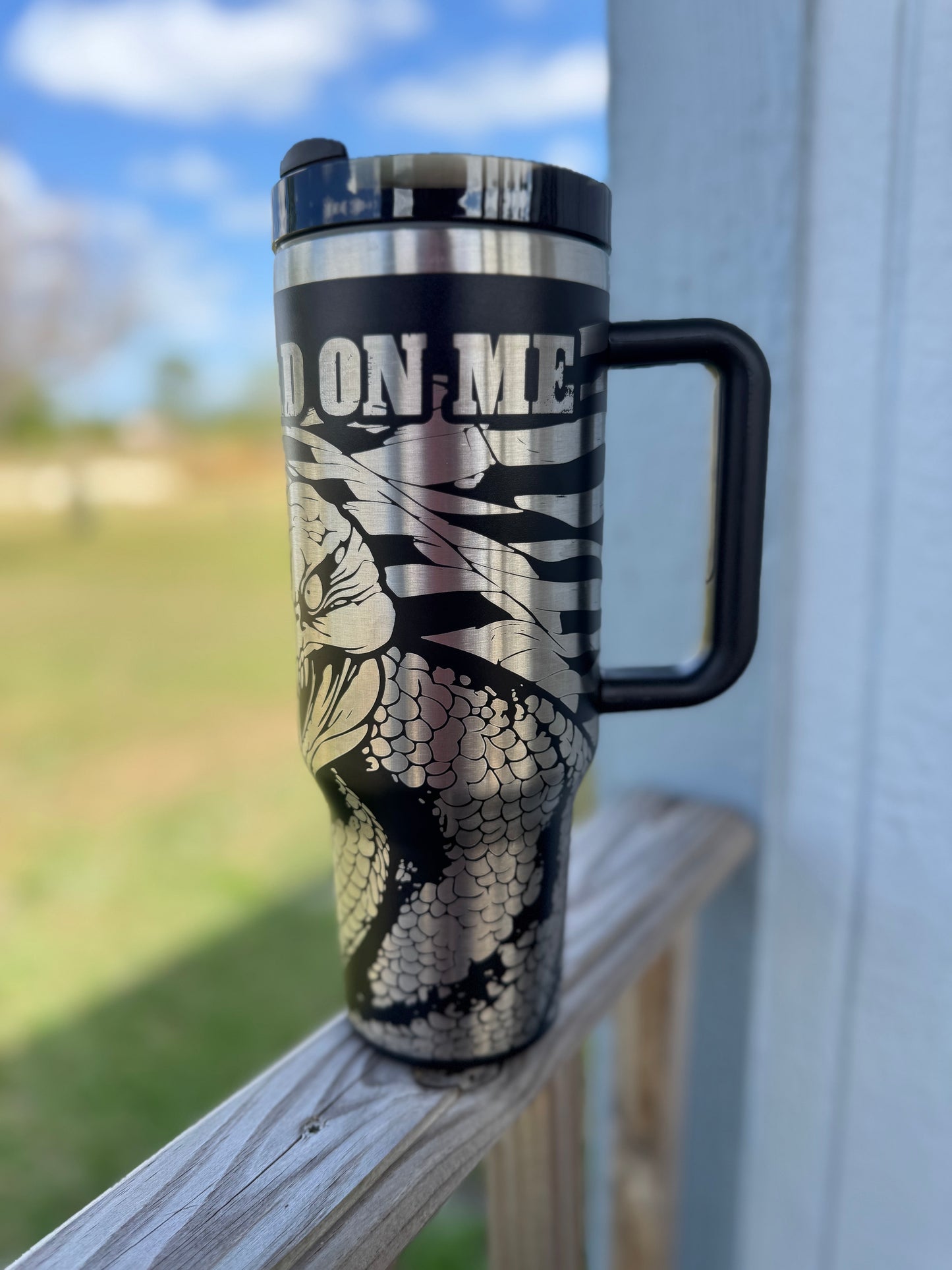 Engraved Tumbler 40 oz “Don’t Tread On Me”