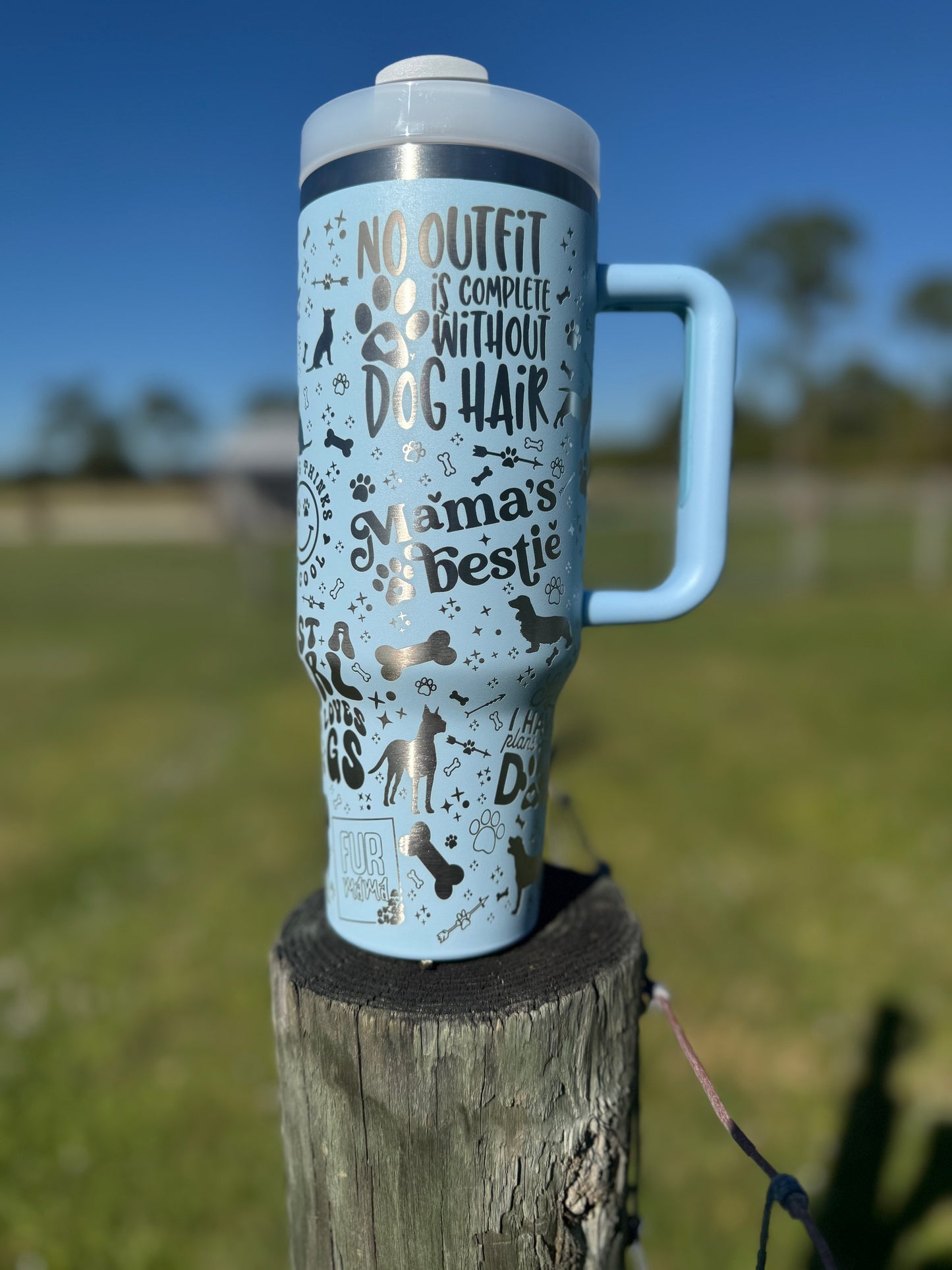 Engraved Tumbler 40 oz “Dog Mom”