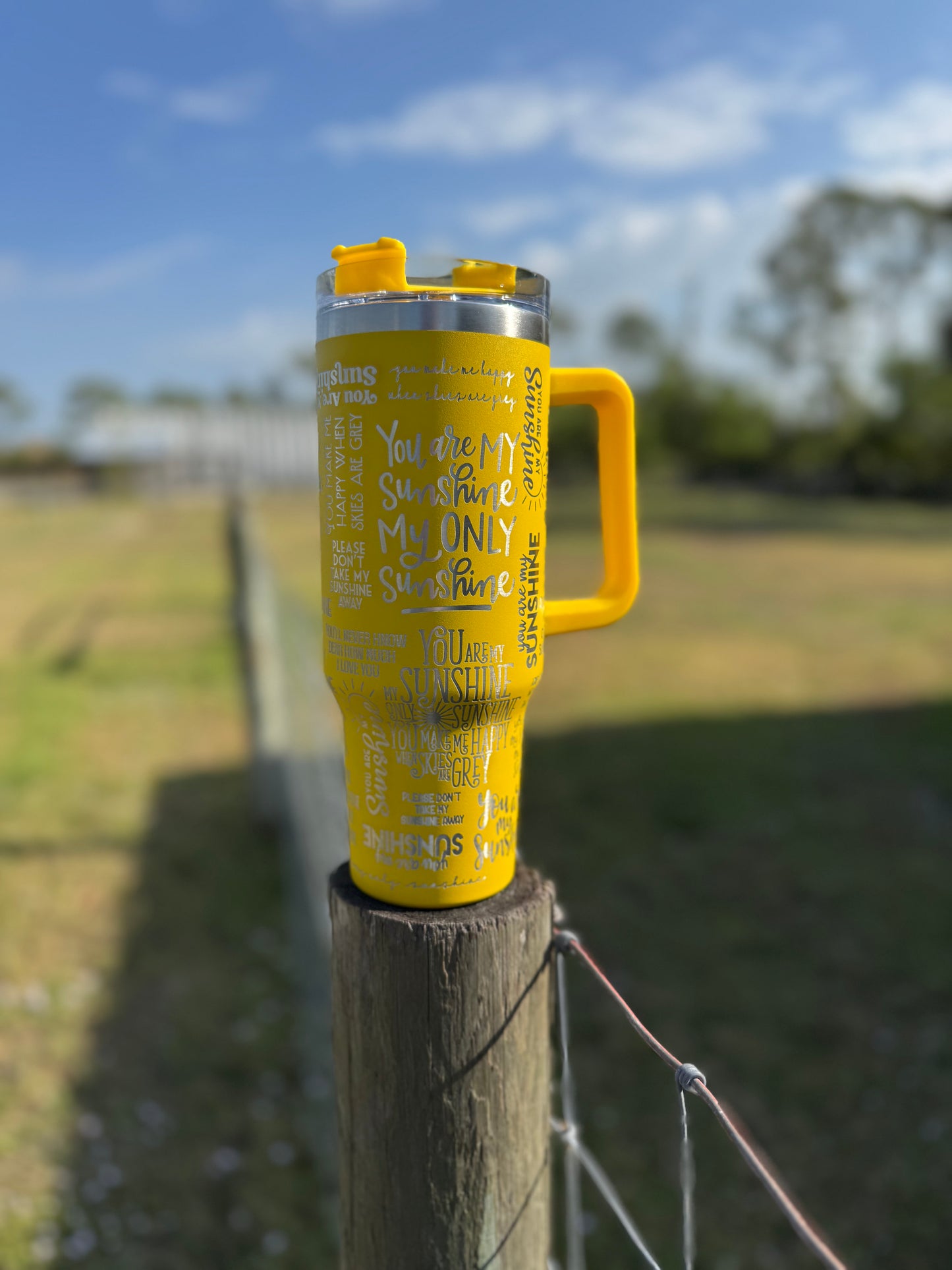 “Sunshine”￼Engraved Tumbler 40 oz