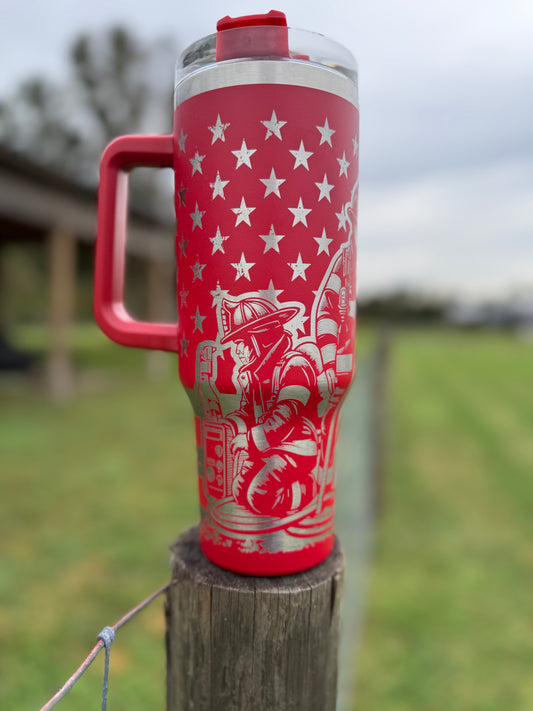 Engraved Tumbler 40 oz “Fireman”