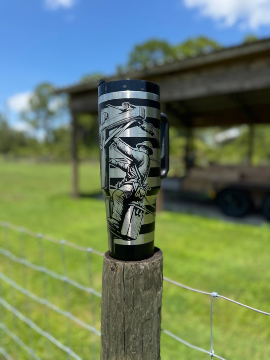 Engraved Tumbler 40 oz "LINEMAN"