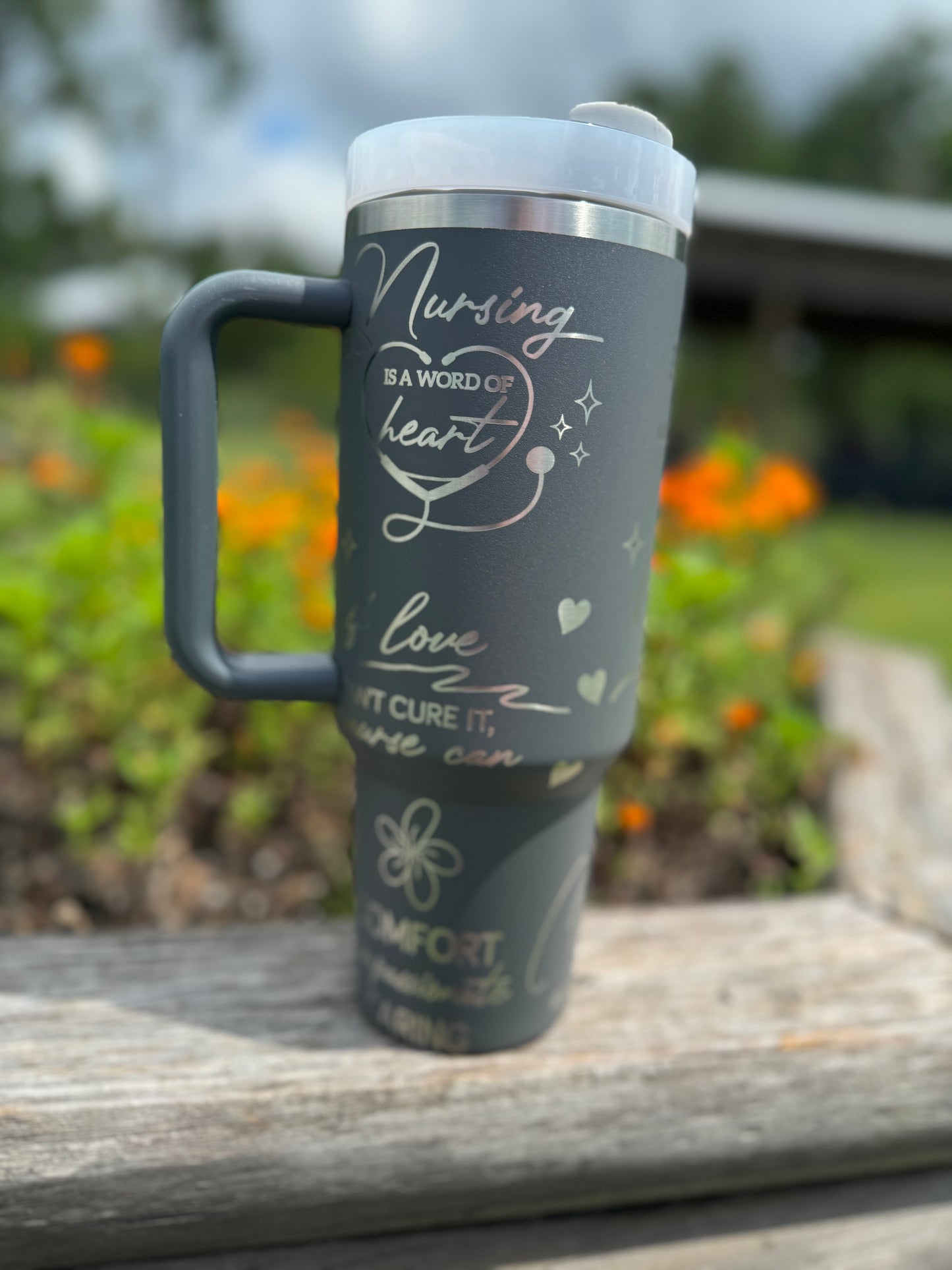 “Nurse Daily” Engraved Tumbler 40 oz